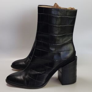 Dear Frances Black Spirit Leather Boot Size 39